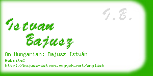 istvan bajusz business card